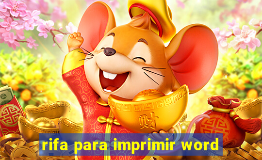 rifa para imprimir word